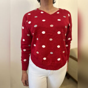 شومیز بافت قرمز مخصوص شب یلدا – نرم، سبک، وارداتی و پرفروش