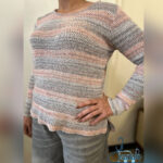 استایل واقعی مشتری با شومیز بافت رنگی جین وست