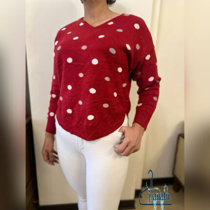 شومیز بافت قرمز مخصوص شب یلدا – نرم، سبک، وارداتی و پرفروش