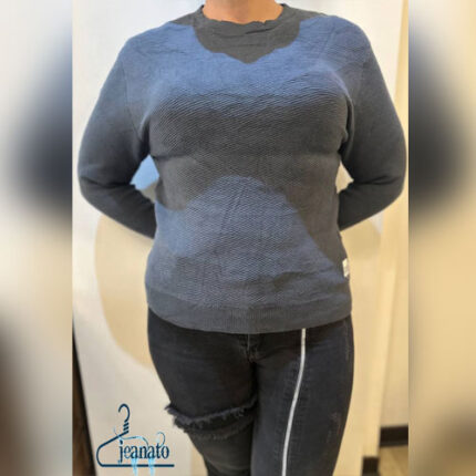 بلوز زارا اصل بنگلادش بعاره سربی تیره یقه گرد مدل 1405