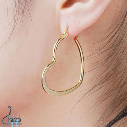 گوشواره قلب کوچک طلایی دخترانه برند I AM ضدحساسیت