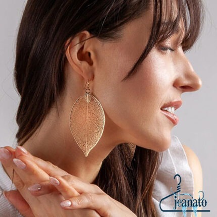 گوشواره آویزی رزگلد زنانه برند I AM ضدحساسیت و سبک