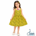 پیراهن زرد دخترانه والمارت سایز 1 تا 2 و 2 تا 3 و 3 تا 4 سال | اصل بنگلادش